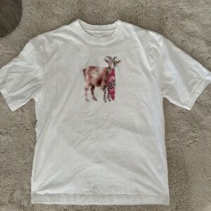 Jordan Nike White Goat Graphic Tee Sz M